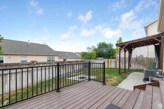 7114 N Ute Dr Unit 70, Eagle Mountain, UT 84005 - deck with a fenced backyard and a patio area