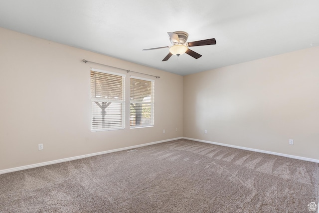 7114 N Ute Dr Unit 70, Eagle Mountain, UT 84005 - carpeted empty room featuring a ceiling fan and baseboards