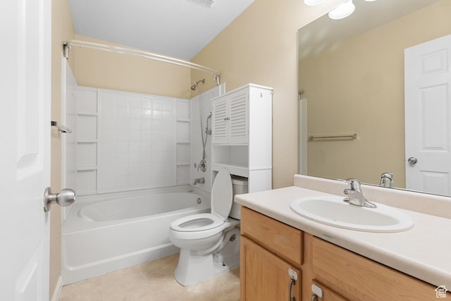 7114 N Ute Dr Unit 70, Eagle Mountain, UT 84005 - bathroom with tile patterned floors, vanity, and bathtub / shower combination
