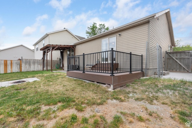 7114 N Ute Dr Unit 70, Eagle Mountain, UT 84005 - back of property featuring a wooden deck