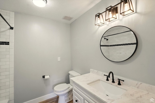 1520 N 1600 E, North Logan, UT 84341 - bathroom with vanity, a shower, a textured ceiling, and wood finished floors