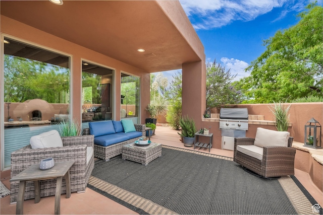2255 Tuweap Dr N Unit 54, St George, UT 84770 - view of patio / terrace with area for grilling and outdoor lounge area