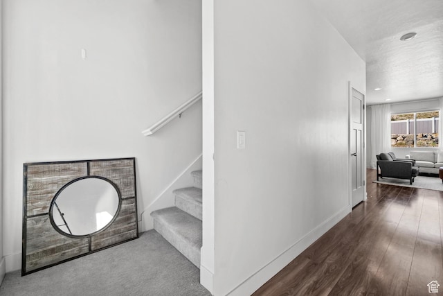 3712 E Long Ridge Dr Unit 124, Eagle Mountain, UT 84005 - stairs with wood finished floors and recessed lighting