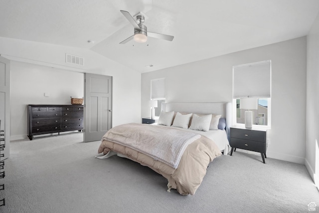 3712 E Long Ridge Dr Unit 124, Eagle Mountain, UT 84005 - carpeted bedroom with vaulted ceiling and ceiling fan
