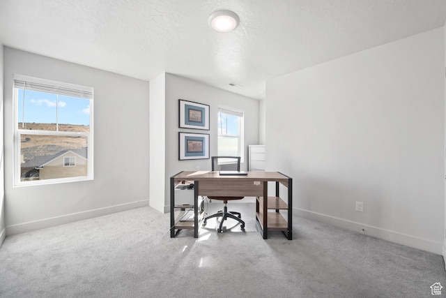 3712 E Long Ridge Dr Unit 124, Eagle Mountain, UT 84005 - office area featuring carpet and a textured ceiling
