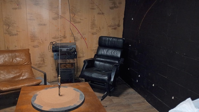 131 6th W, East Carbon, UT 84520 - living area with wood walls and wood finished floors