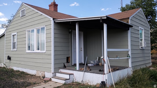 131 6th W, East Carbon, UT 84520 - view of front of home featuring a chimney
