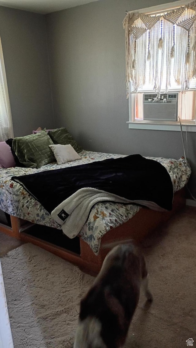 131 6th W, East Carbon, UT 84520 - carpeted bedroom with cooling unit