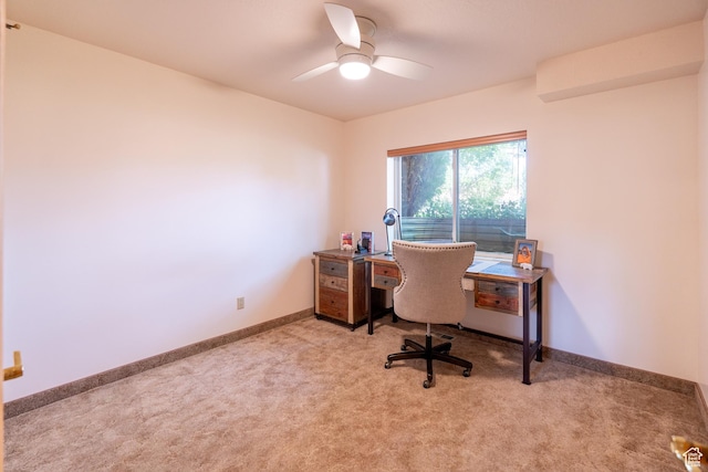 4163 S Beeman Rd, Moab, UT 84532 - carpeted office space with a ceiling fan and baseboards