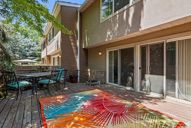 1870 E Monterey Dr, Salt Lake City, UT 84121 - wooden deck featuring outdoor dining space