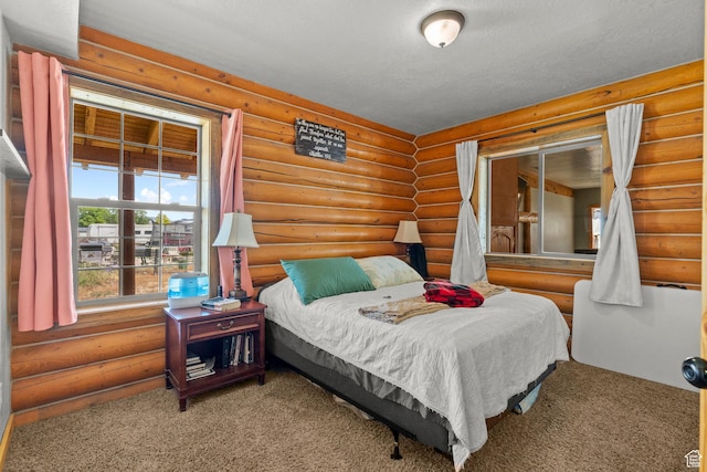 265 S 400 E, Centerfield, UT 84622 - carpeted bedroom featuring rustic walls