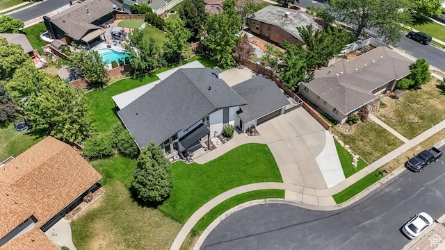 2550 W Lolene Cir, Taylorsville, UT 84129 - aerial perspective of suburban area with a pool area