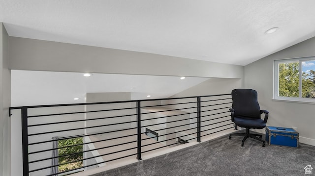 2550 W Lolene Cir, Taylorsville, UT 84129 - sitting room with carpet, lofted ceiling, and recessed lighting
