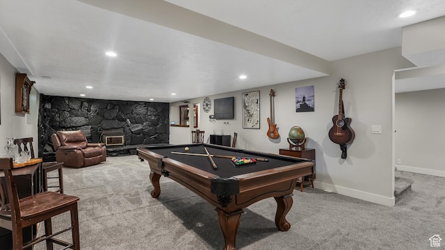 2550 W Lolene Cir, Taylorsville, UT 84129 - game room featuring light colored carpet, recessed lighting, and billiards