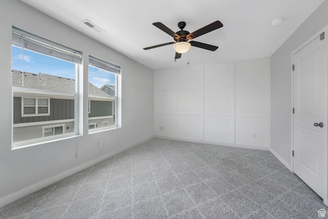 5124 W Stockfield Ln, Herriman, UT 84096 - carpeted empty room featuring a ceiling fan and a smoke detector