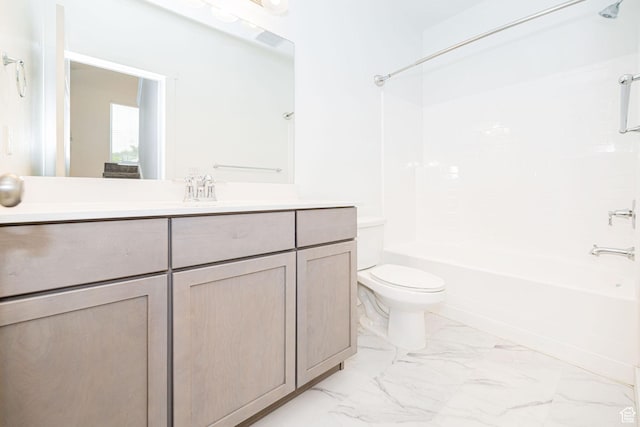 425 W Domain Ln, Grantsville, UT 84029 - bathroom featuring marble look tiles,  shower combination, and vanity
