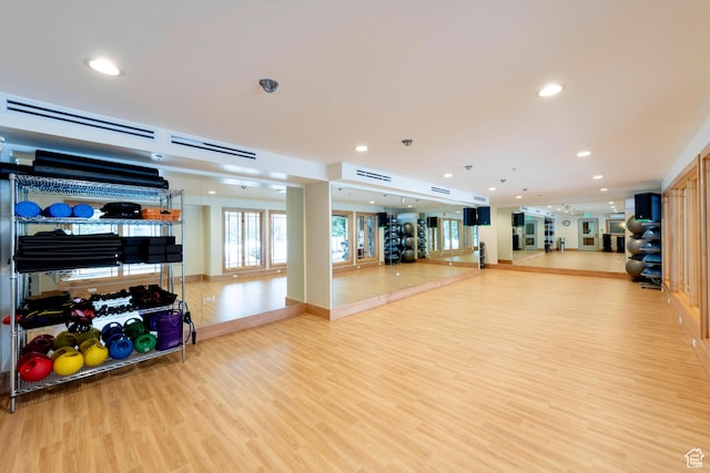 2100 W Frostwood Blvd Unit 4175, Park City, UT 84098 - workout area with wood finished floors and recessed lighting