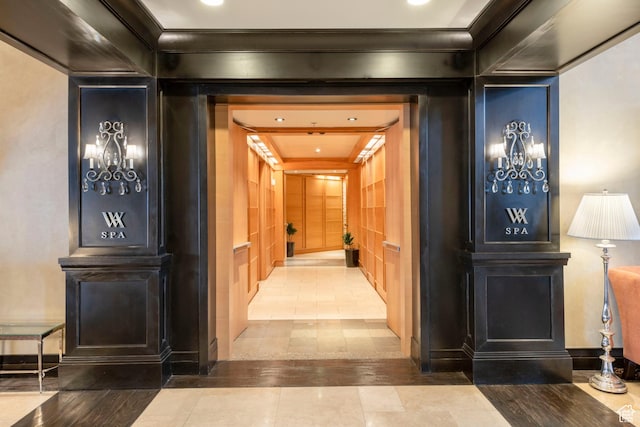 2100 W Frostwood Blvd Unit 4175, Park City, UT 84098 - corridor featuring ornamental molding and tile patterned flooring