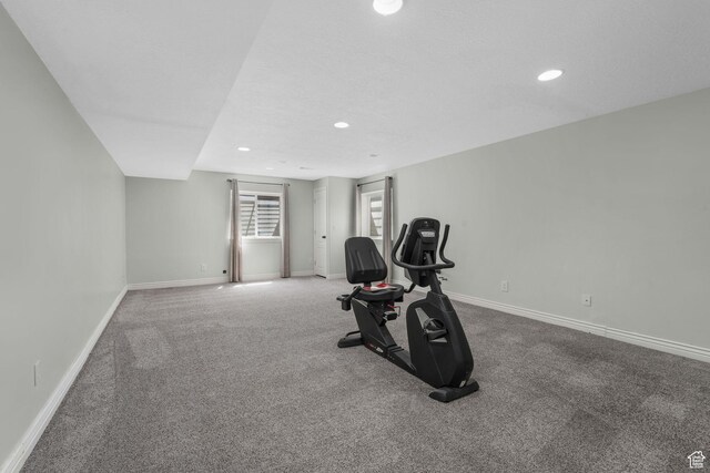5077 W 11000 N, Highland, UT 84003 - workout area with recessed lighting and carpet