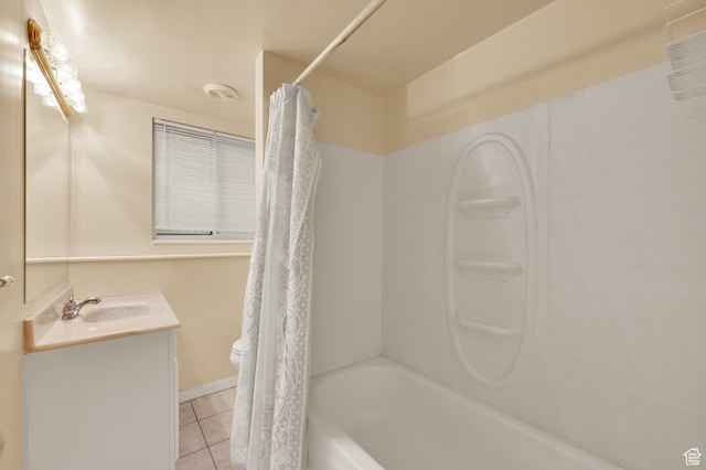 1623 E Spring Run Dr, Holladay, UT 84117 - full bath featuring tile patterned floors, vanity, and shower / tub combo