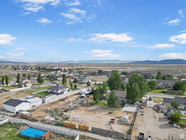 4212 N Majors St E, Eagle Mountain, UT 84005 - aerial view of residential area with a mountain backdrop