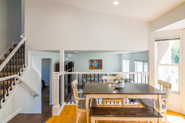 1536 N 150 W, Bountiful, UT 84010 - dining space featuring wood finished floors and recessed lighting