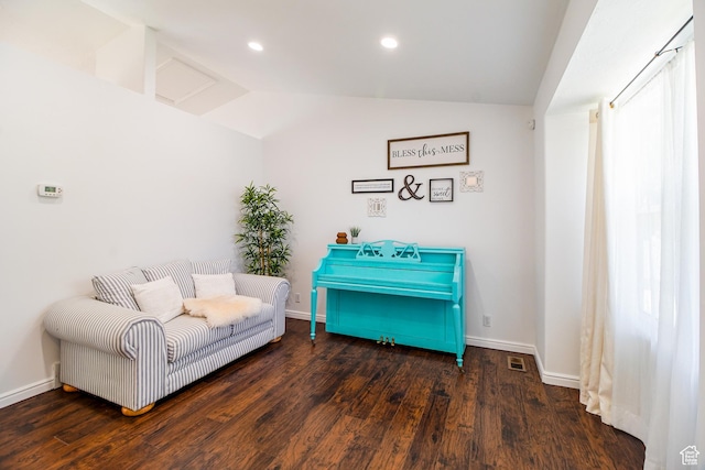 1536 N 150 W, Bountiful, UT 84010 - sitting room with vaulted ceiling, wood finished floors, and recessed lighting