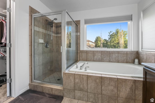 10314 S 3970 W, South Jordan, UT 84009 - full bath with a bath, a shower stall, a spacious closet, and vanity