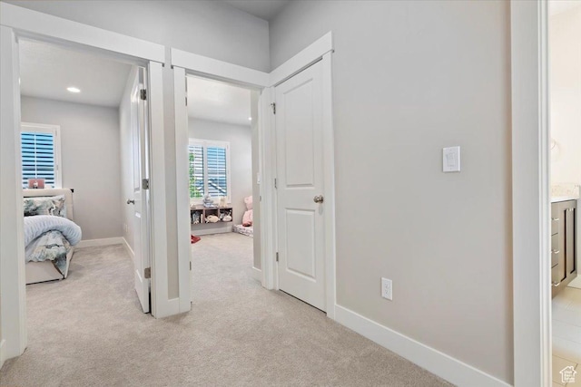 12140 S Galena Grove Way W, Draper, UT 84020 - hallway featuring light carpet and recessed lighting