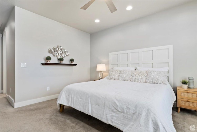 12140 S Galena Grove Way W, Draper, UT 84020 - carpeted bedroom featuring recessed lighting and a ceiling fan