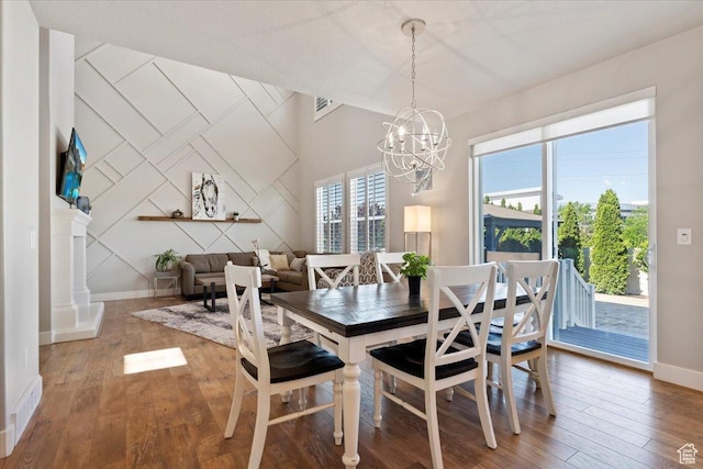 12140 S Galena Grove Way W, Draper, UT 84020 - dining area featuring a chandelier and hardwood / wood-style flooring