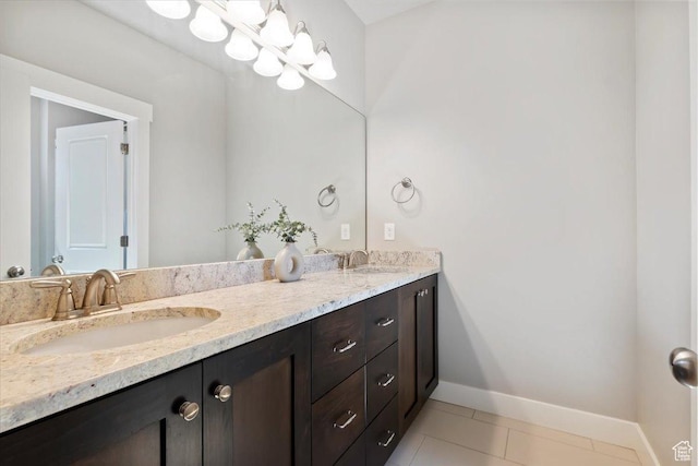 12140 S Galena Grove Way W, Draper, UT 84020 - full bath featuring double vanity and tile patterned flooring