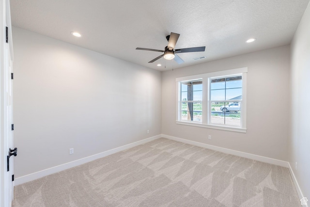 2864 N 3475 W, Plain City, UT 84404 - spare room with ceiling fan, light carpet, and recessed lighting
