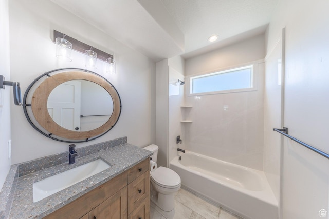 2864 N 3475 W, Plain City, UT 84404 - bathroom featuring vanity, tub / shower combination, and recessed lighting