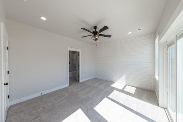 2864 N 3475 W, Plain City, UT 84404 - unfurnished bedroom with light carpet, recessed lighting, and a ceiling fan