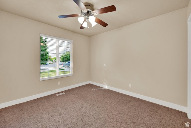 356 Warley Way, Stansbury Park, UT 84074 - unfurnished room featuring dark colored carpet and a ceiling fan