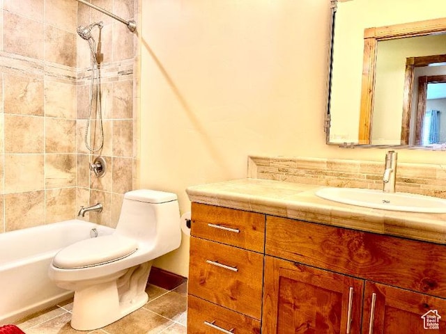 620 S Michael St, Vernal, UT 84078 - bathroom with vanity, tile patterned flooring, and shower / washtub combination