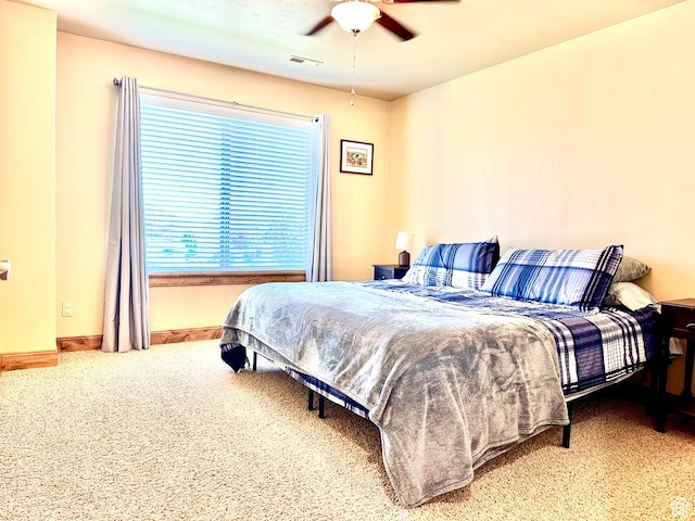 620 S Michael St, Vernal, UT 84078 - bedroom with carpet floors and a ceiling fan