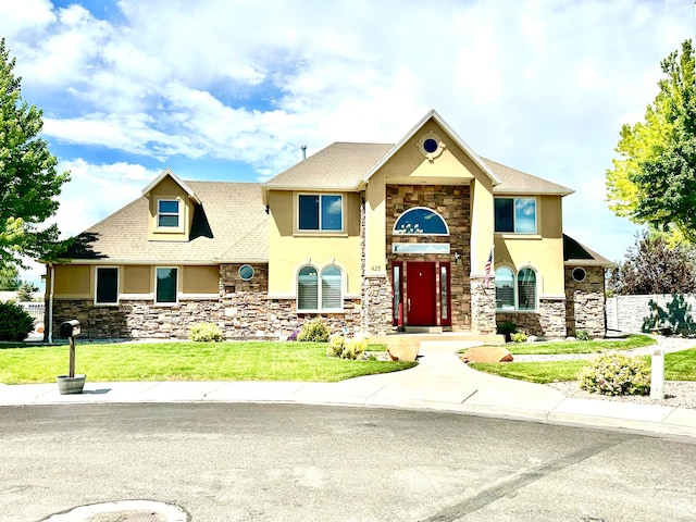 620 S Michael St, Vernal, UT 84078 - view of front facade featuring stone siding and stucco siding