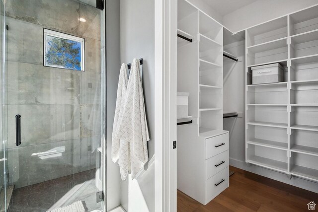 8960 Parleys Ln, Park City, UT 84098 - spacious closet with dark wood-style flooring