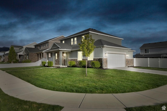 743 W 950 S, Springville, UT 84663 - view of front of property with stone siding, driveway, and stucco siding