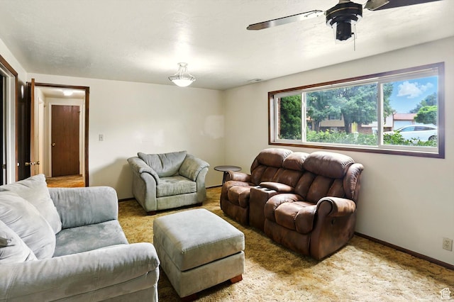167 E 950 S, Layton, UT 84041 - living area featuring a ceiling fan and carpet