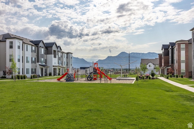 1454 N 3830 W Unit 303, Lehi, UT 84043 - communal playground featuring a lawn and a residential view