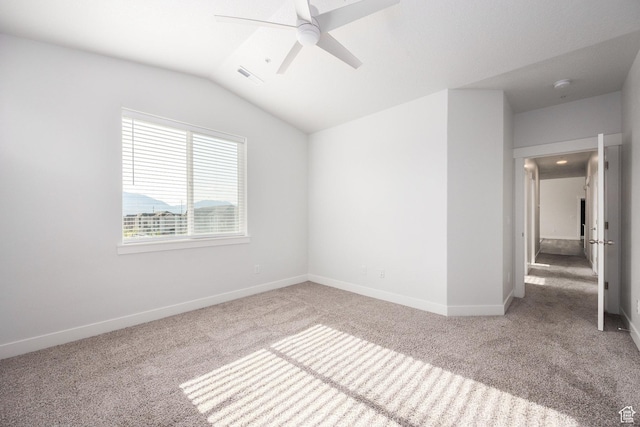 1454 N 3830 W Unit 303, Lehi, UT 84043 - carpeted spare room featuring ceiling fan, lofted ceiling, and a smoke detector