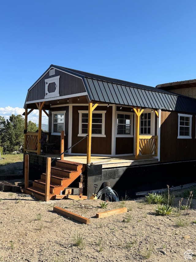 46205 W Little Elk Rd, Fruitland, UT 84027 - view of front of property featuring a porch and a metal roof