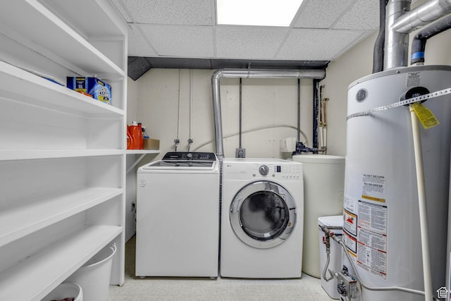 315 E Oak Ln, Kaysville, UT 84037 - laundry area featuring secured water heater, washer and clothes dryer, and water heater