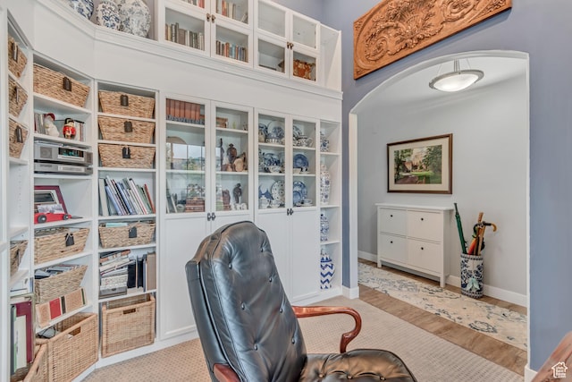 5718 W Silver Rose Cir S, Herriman, UT 84096 - office with arched walkways and baseboards