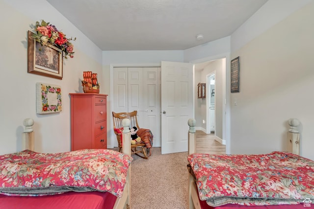 5718 W Silver Rose Cir S, Herriman, UT 84096 - bedroom with carpet floors and a closet
