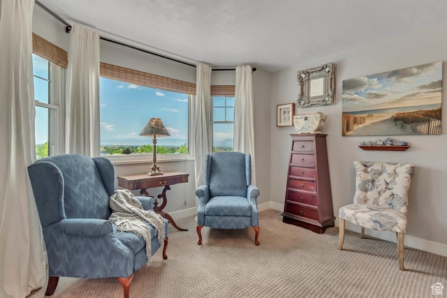5718 W Silver Rose Cir S, Herriman, UT 84096 - living area featuring healthy amount of natural light and carpet