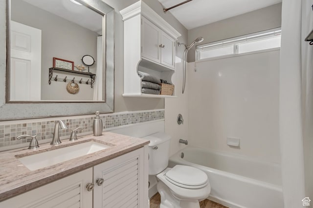 5718 W Silver Rose Cir S, Herriman, UT 84096 - full bath with tub / shower combination, vanity, and backsplash